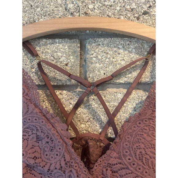 Aerie L/G Lace Bralette With Adjustable Straps In Mauve - Picture 3 of 6